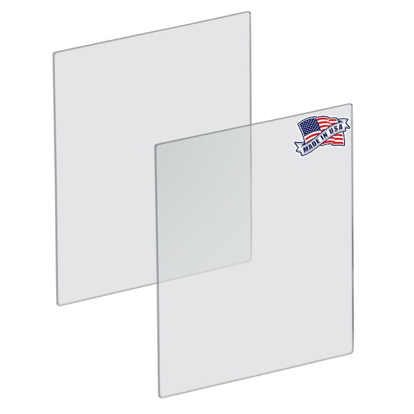 Plexiglass Acrylic Sheets Cut to Size, Clear Plastic Panels, 2PK